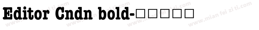 Editor Cndn bold字体转换